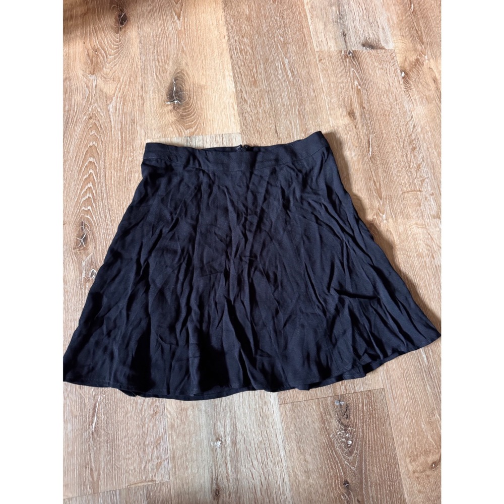 Reformation Black Mini Skirt High Waisted A-Line Size 6